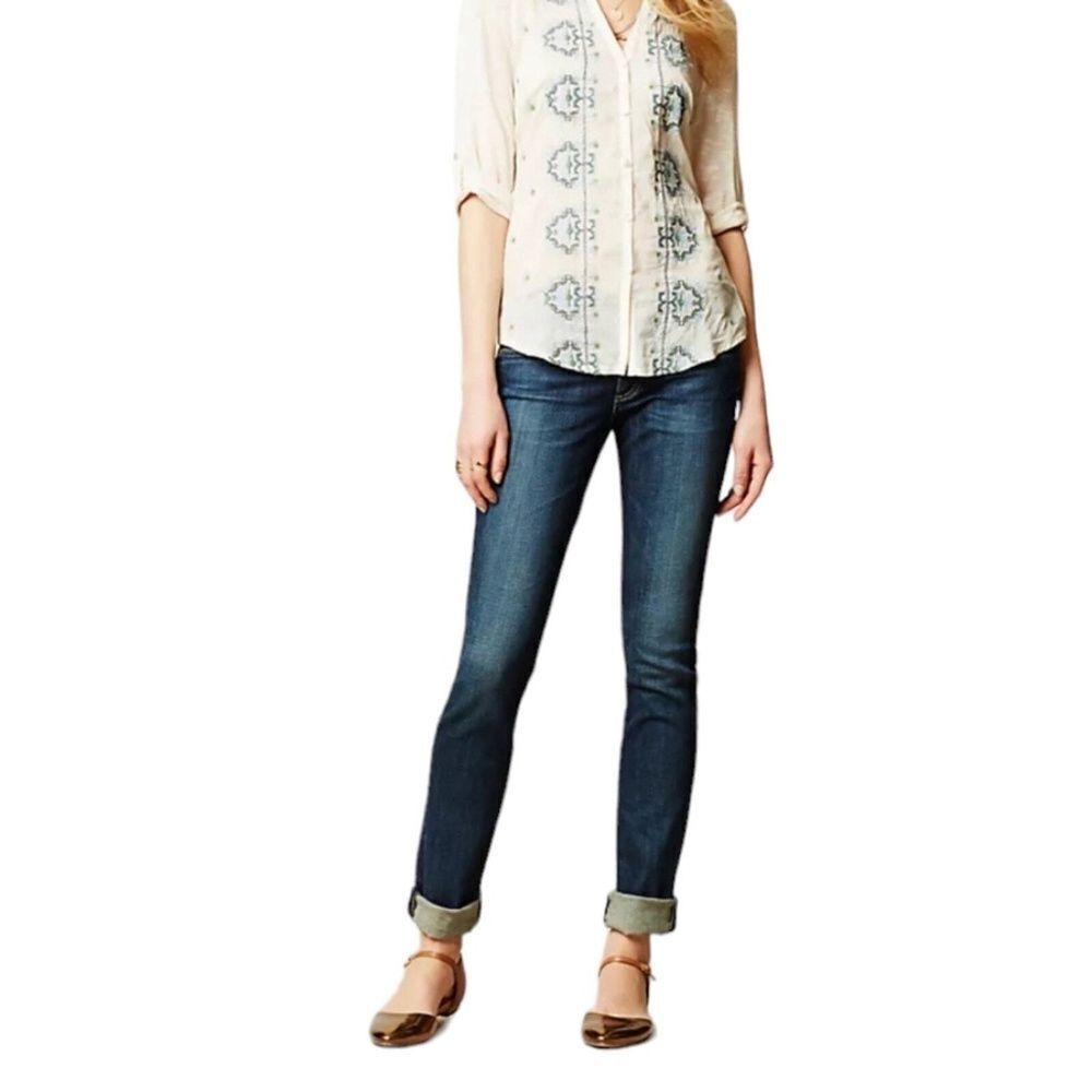Anthro AG Adriano Goldschmied The Aubrey Skinny Straight‎ Leg Jeans Sz 29R